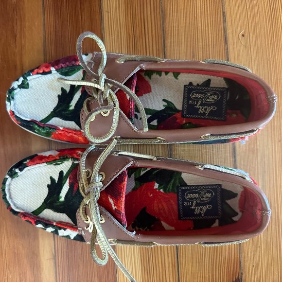 Milly for Sperry Limited Edition - 2-Eye in Roses Print Canvas - Size 6 - Picture 3 of 5